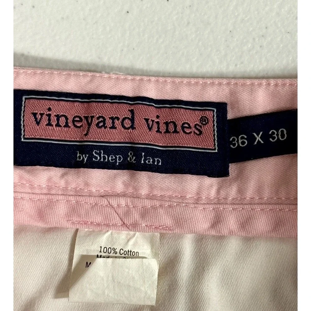 Vineyard Vines Chino Pants Mens 36x30 Pink Cotton Pockets Straight Leg Outdoor